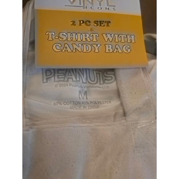 Peanuts Halloween Snoopy & Pumpkin Tee + Tote Bag Set – Size Medium (New) - Picture 2 of 7